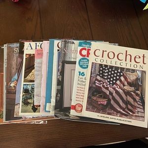 15 Crochet Books & leaflets, 1977 & up